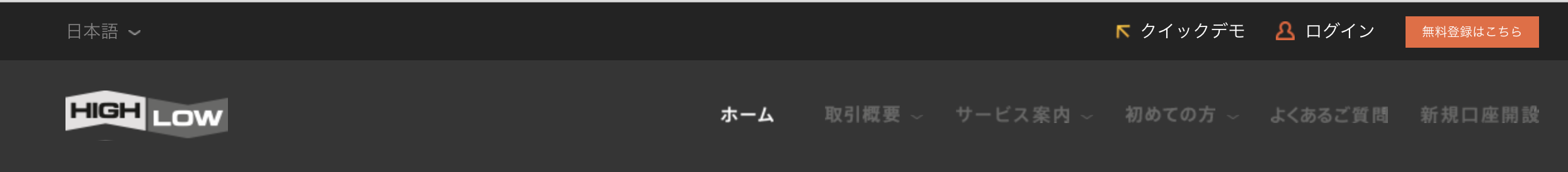 High Low オーストラリア（ハイローオーストラリア） 口座開設